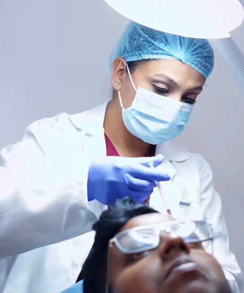 GFC hair treatment results showing improved hair density and reduced hair fall in Bangalore clinic